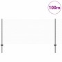 Reja con postes Gris 1 x 100 m Acero