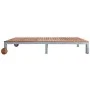 Sun lounger with solid acacia wood and galvanized steel cushion by vidaXL, Loungers - Ref: Foro24-3061547, Price: 264,41 €, D...