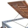 Sun lounger with solid acacia wood and galvanized steel cushion by vidaXL, Loungers - Ref: Foro24-3061547, Price: 264,41 €, D...