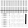 Reja con postes Gris 1.2 x 100 m Acero