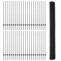 Reja con postes Gris 1.4 x 100 m Acero