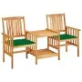 Garden chairs and table with solid acacia wood cushions. by vidaXL, Garden sets - Ref: Foro24-3061295, Price: 145,04 €, Disco...