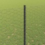 Reja con postes Gris 1.5 x 100 m Acero