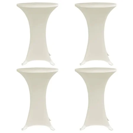 Elastische Tischdecke für hohe Tische, 4 Stück, Farbe Creme, Ø60 cm. von vidaXL, Abdeckungen - Ref: Foro24-279074, Preis: 39,...