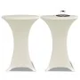 Elastische Tischdecke für hohe Tische, 4 Stück, Farbe Creme, Ø60 cm. von vidaXL, Abdeckungen - Ref: Foro24-279074, Preis: 39,...