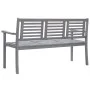 3-seater garden bench in gray eucalyptus wood and 150 cm cushion by vidaXL, garden benches - Ref: Foro24-3061052, Price: 215,...