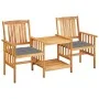 Garden chairs and table with solid acacia wood cushions by vidaXL, Garden sets - Ref: Foro24-3061291, Price: 147,06 €, Discou...