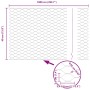 Reja con postes Plateado 0.4 x 10 m Acero