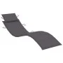 Garden lounger with table and cushion made of solid acacia wood. by vidaXL, Loungers - Ref: Foro24-3061587, Price: 191,14 €, ...