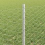 Reja con postes Plateado 0.6 x 10 m Acero
