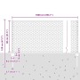 Reja con postes Plateado 0.8 x 10 m Acero