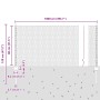 Reja con postes Plateado 0.8 x 10 m Acero