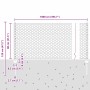 Reja con postes Plateado 0.8 x 10 m Acero
