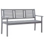 3-Sitzer-Gartenbank aus grauem Eukalyptusholz und 150 cm Kissen von vidaXL, Gartenbänke - Ref: Foro24-3061065, Preis: 226,67 ...