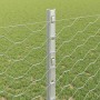 Reja con postes Plateado 1.2 x 10 m Acero
