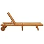 Tumbona de jardín con cojín madera maciza de acacia de vidaXL, Tumbonas - Ref: Foro24-3061348, Precio: 213,15 €, Descuento: %