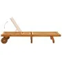 Tumbona de jardín con cojín madera maciza de acacia de vidaXL, Tumbonas - Ref: Foro24-3061348, Precio: 213,15 €, Descuento: %