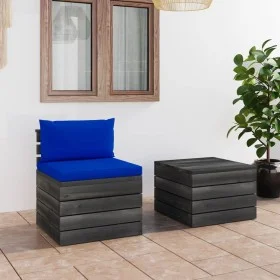 2-teilige Palette Gartenmöbel Kissen Zirbenholz von vidaXL, Gartensets - Ref: Foro24-3061669, Preis: 128,10 €, Rabatt: %