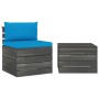 Pallet garden furniture 2 pieces with pine wood cushions by vidaXL, Garden sets - Ref: Foro24-3061663, Price: 147,00 €, Disco...