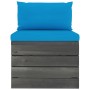 Pallet garden furniture 2 pieces with pine wood cushions by vidaXL, Garden sets - Ref: Foro24-3061663, Price: 147,00 €, Disco...