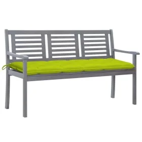 3-seater garden bench in gray eucalyptus wood and 150 cm cushion by vidaXL, garden benches - Ref: Foro24-3061076, Price: 222,...