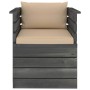 Garden armchair with pine wood cushions by vidaXL, Modular outdoor sofas - Ref: Foro24-3061722, Price: 96,17 €, Discount: %