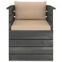 Sillón de jardín con cojines madera de pino de vidaXL, Sofás modulares de exterior - Ref: Foro24-3061722, Precio: 94,95 €, De...