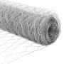 Reja con postes Plateado 1.5 x 10 m Acero