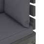 Ecksofa aus Gartenpaletten mit Kissen aus Kiefernholz von vidaXL, Modulare Sofas für den Außenbereich - Ref: Foro24-3061647, ...