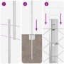 Reja con postes Plateado 1.6 x 10 m Acero