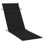 Tumbona de jardín con mesa y cojín madera maciza de acacia by vidaXL, Loungers - Ref: Foro24-3061594, Price: 199,29 €, Discou...