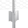 Reja con postes Plateado 0.4 x 25 m Acero