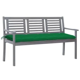 3-seater garden bench in gray eucalyptus wood and 150 cm cushion by vidaXL, garden benches - Ref: Foro24-3061070, Price: 222,...