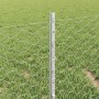 Reja con postes Plateado 0.4 x 25 m Acero