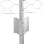 Reja con postes Plateado 0.4 x 25 m Acero