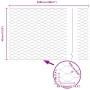 Reja con postes Plateado 0.4 x 25 m Acero