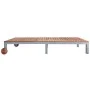 Lounger with cushion solid acacia wood and galvanized steel by vidaXL, Loungers - Ref: Foro24-3061552, Price: 270,44 €, Disco...