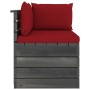 Ecksofa aus Gartenpaletten mit Kissen aus Kiefernholz von vidaXL, Modulare Sofas für den Außenbereich - Ref: Foro24-3061656, ...