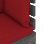 Ecksofa aus Gartenpaletten mit Kissen aus Kiefernholz von vidaXL, Modulare Sofas für den Außenbereich - Ref: Foro24-3061656, ...