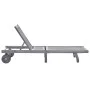 Garden lounger with solid gray acacia wood cushion by vidaXL, Loungers - Ref: Foro24-3061361, Price: 197,30 €, Discount: %