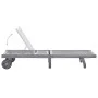 Garden lounger with solid gray acacia wood cushion by vidaXL, Loungers - Ref: Foro24-3061361, Price: 197,30 €, Discount: %