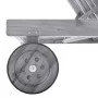 Garden lounger with solid gray acacia wood cushion by vidaXL, Loungers - Ref: Foro24-3061361, Price: 197,30 €, Discount: %