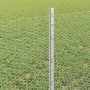 Reja con postes Plateado 0.6 x 25 m Acero