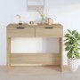 Mesa consola de madera contrachapada roble Sonoma 90x36x75 cm by vidaXL, Side tables - Ref: Foro24-811334, Price: 51,57 €, Di...