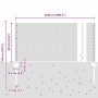 Reja con postes Plateado 0.6 x 25 m Acero
