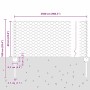 Reja con postes Plateado 0.6 x 25 m Acero