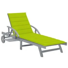 Garden lounger with solid acacia wood cushion by vidaXL, Loungers - Ref: Foro24-3061340, Price: 203,20 €, Discount: %