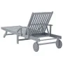 Tumbona de jardín con cojín madera maciza de acacia de vidaXL, Tumbonas - Ref: Foro24-3061340, Precio: 206,37 €, Descuento: %