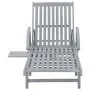 Tumbona de jardín con cojín madera maciza de acacia de vidaXL, Tumbonas - Ref: Foro24-3061336, Precio: 206,66 €, Descuento: %