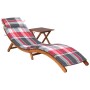 Gartenliege mit Tisch und Kissen aus massivem Akazienholz von vidaXL, Liegen - Ref: Foro24-3061600, Preis: 201,95 €, Rabatt: %